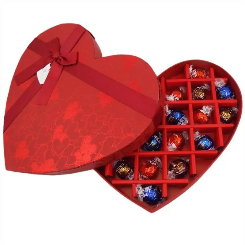 Custom Luxury Gift Packaging Heart Shaped Cardboard Packaging Chocolate Flower Gift Boxes