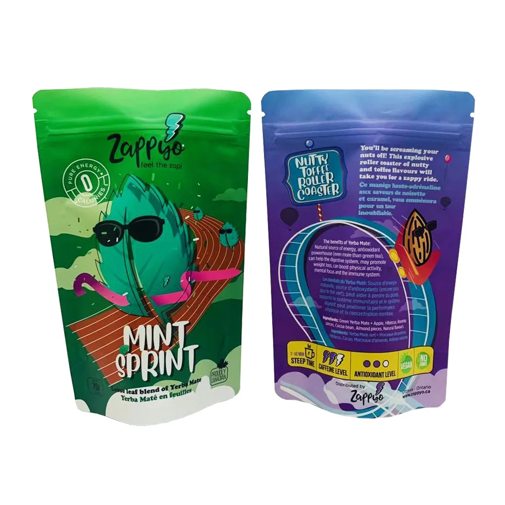 Bag Moisture Proof Stand up Bread Crumbs Spice Seasoning Packaging Zip Lock Plastic Food Biodegradable Heat Seal CPP Accept