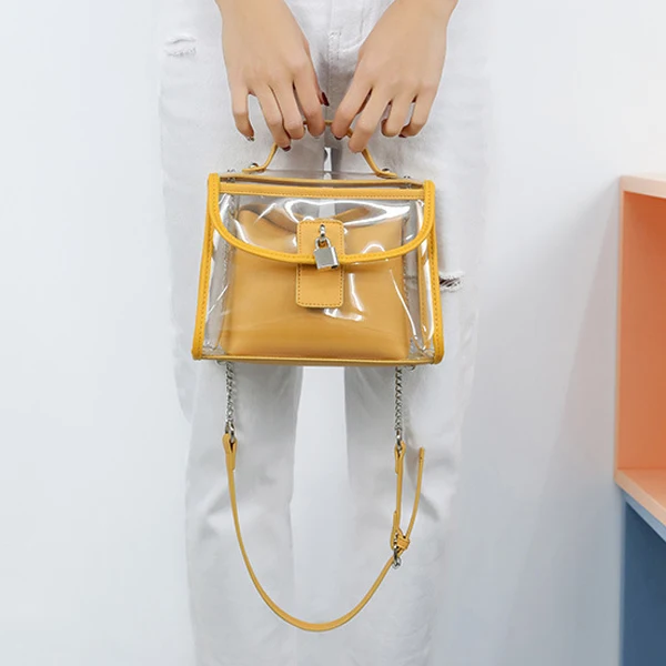 
EM490 Online wholesale latest women clear pvc shoulder bag ladies hand bags handbags 