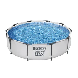 Bestway 56406 outdoor family adult prism frame round set PVC swim pool above ground swimming pool