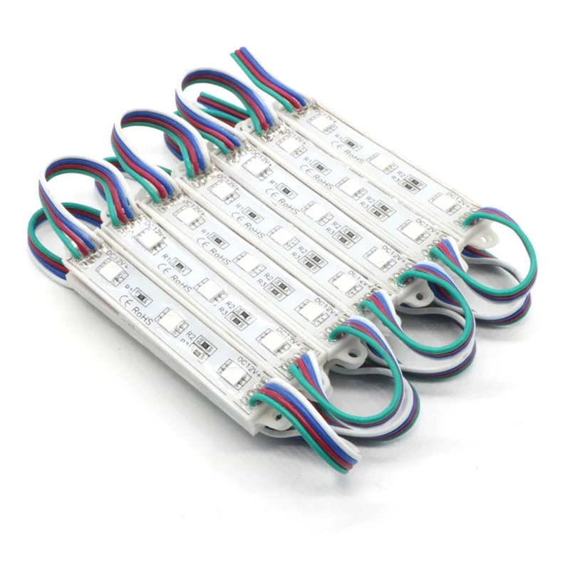 3 светодиода 5050 SMD RGB светодиодный модуль водонепроницаемый IP65 световая лента лампа 12 В постоянного тока для дизайна знаков