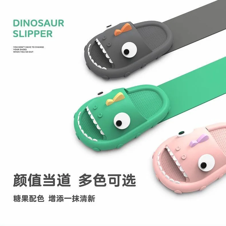 Summer Home Women Shark Slippers Anti-skid EVA Solid Color Couple Parents Outdoor Cool Indoor Household Funny Shoes