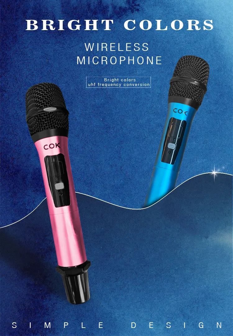 Studio uhf  karaoke microphone youtube podcast gaming vocal dynamic microphone st whireless stage microphone true diversity