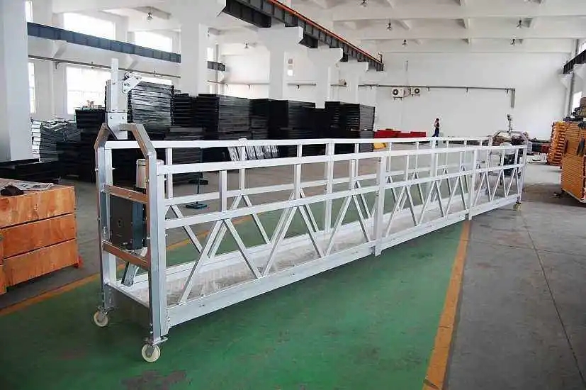 Roof hanging swing stage wall exterior painting suspension scaffolding lift window clean cradle building gondolas