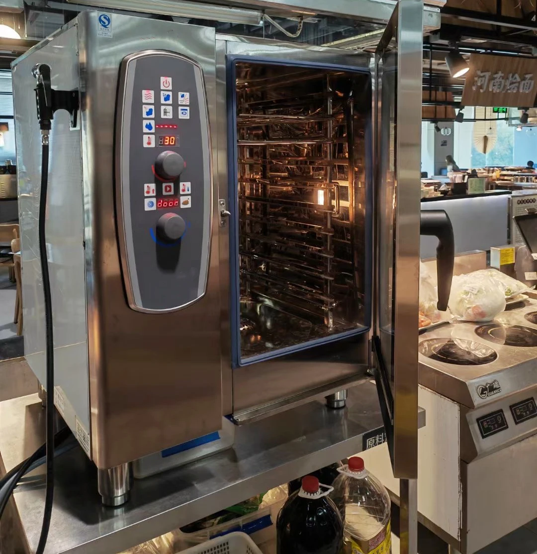 A Multifunctional Electric steamer commercial industrial convection combi steam oven commercial for baking meat sale restaurant