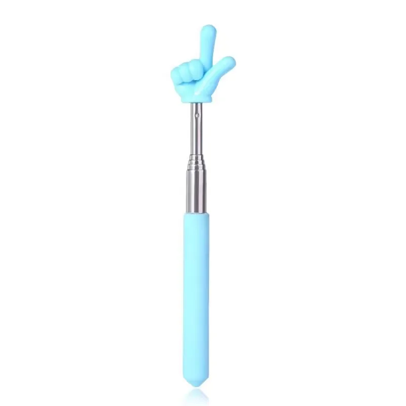 Unisex Retractable Finger Reading Stick Cute Teacher Design Baton for Early Childhood Whip Reading Tool