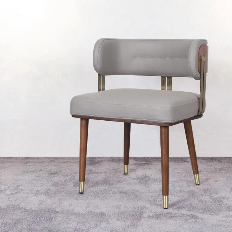 Indoor Modern Luxury Hotel Room 4 Chairs Set Fabric Dinning Wood Chairs Furniture Nordic Style Dining Chair For Restaurant