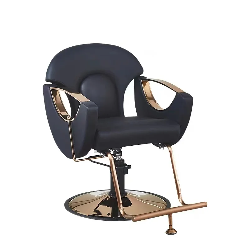 luxury hydraulic salon styling chair Rose gold barber chair nail makeup chair Salon furniture