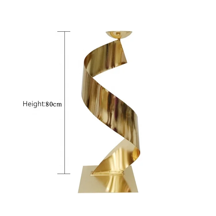 Ourwarm Luxury Geometric Gold Tall Frame Table Wed Flower Stand Mesa De Centro Metal Vases for Wedding Table