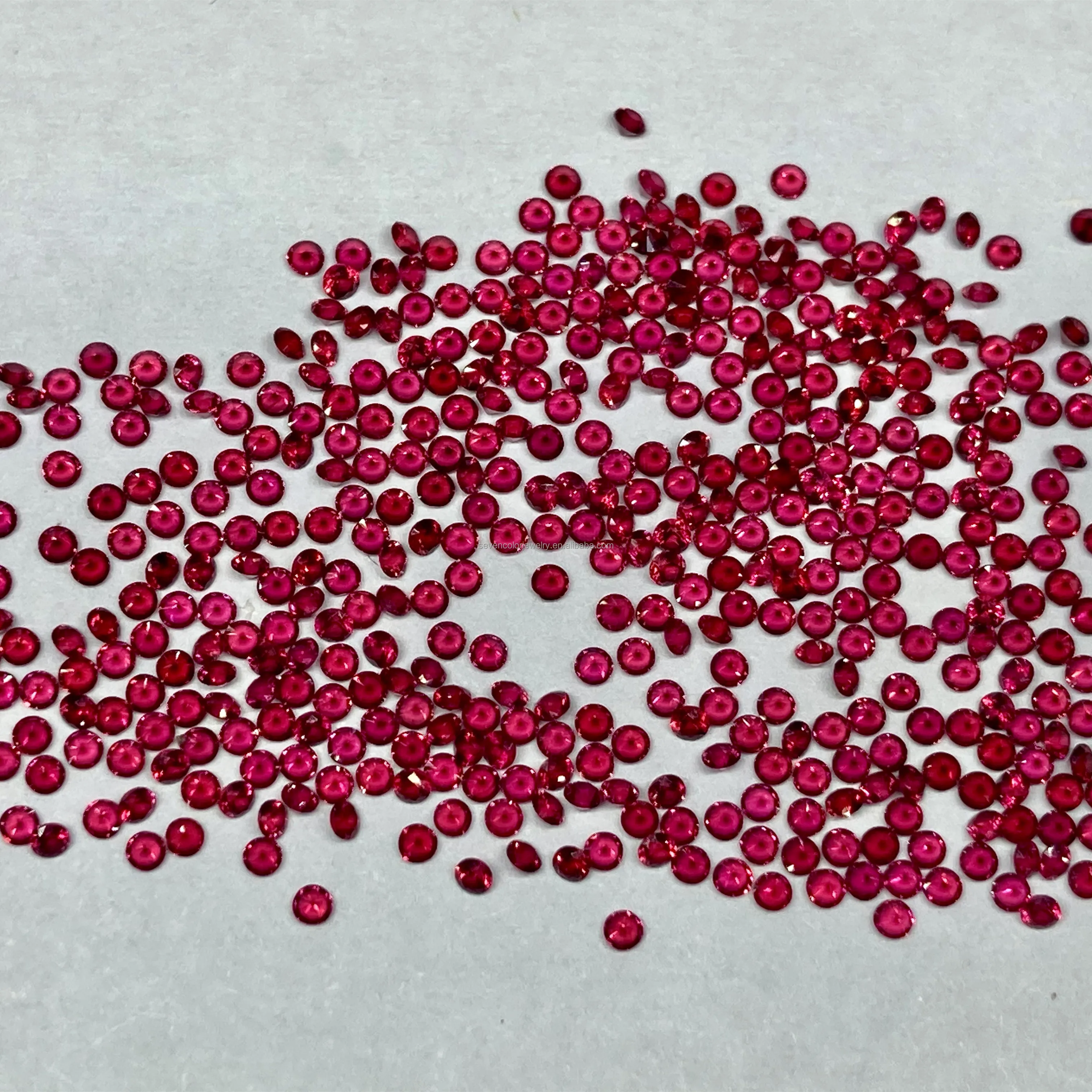 Natural ruby red ruby stone 1mm brilliant ruby top quality pink  red raw rough