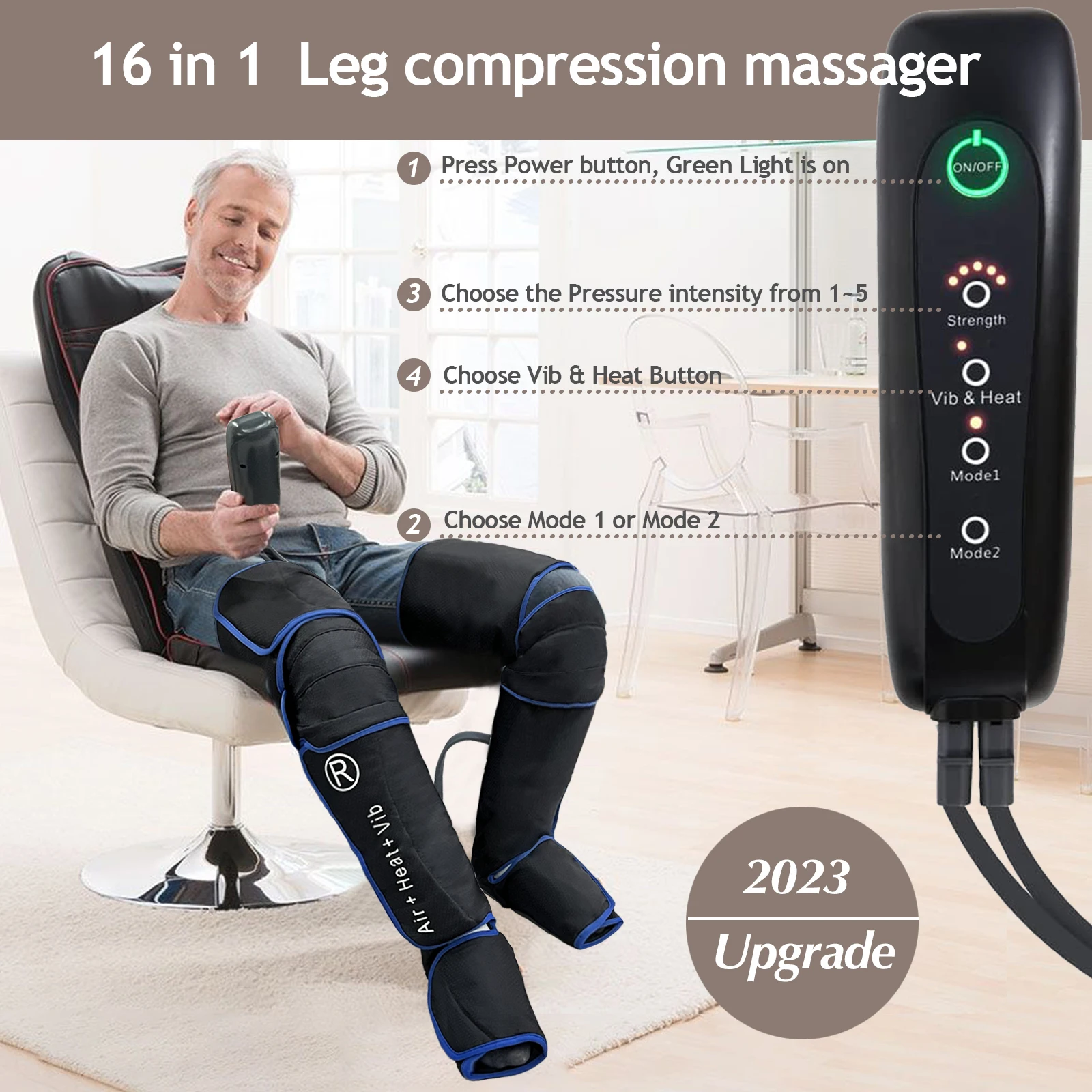 Full Lymphedema Pressotherapy Relaxation Certificate Blood Whole Knee Lower Syndrome Leg Massager