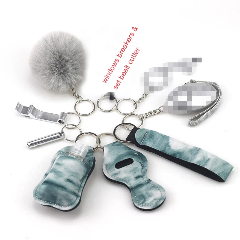 Wholesale New Product Gift Self Defense Keychain Set Products Safety For Woman Self Defence Keychain Supplies