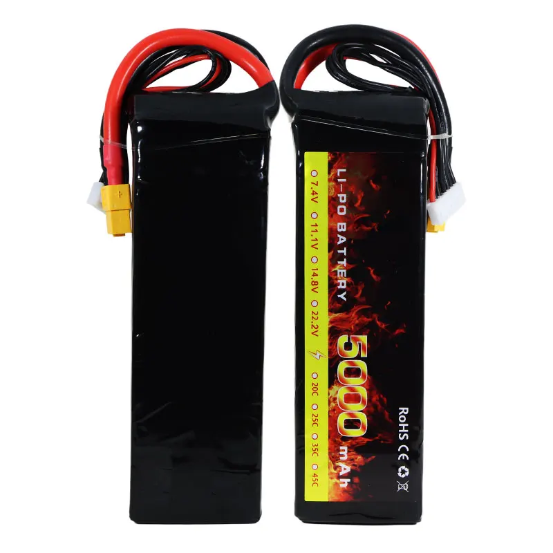 FPV Battery Drone Batteries 6S 22.2V 5000mAh 50C Lipo Battery Pack for RC UVA Drone and FPV