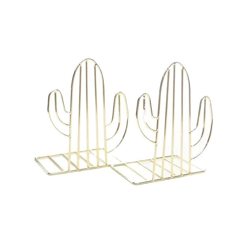 Декоративная металлическая креативная перегородка в простом дизайне с заглушкой художественное украшение виде кактуса книжные принадлежности органайзер для полки геометрический