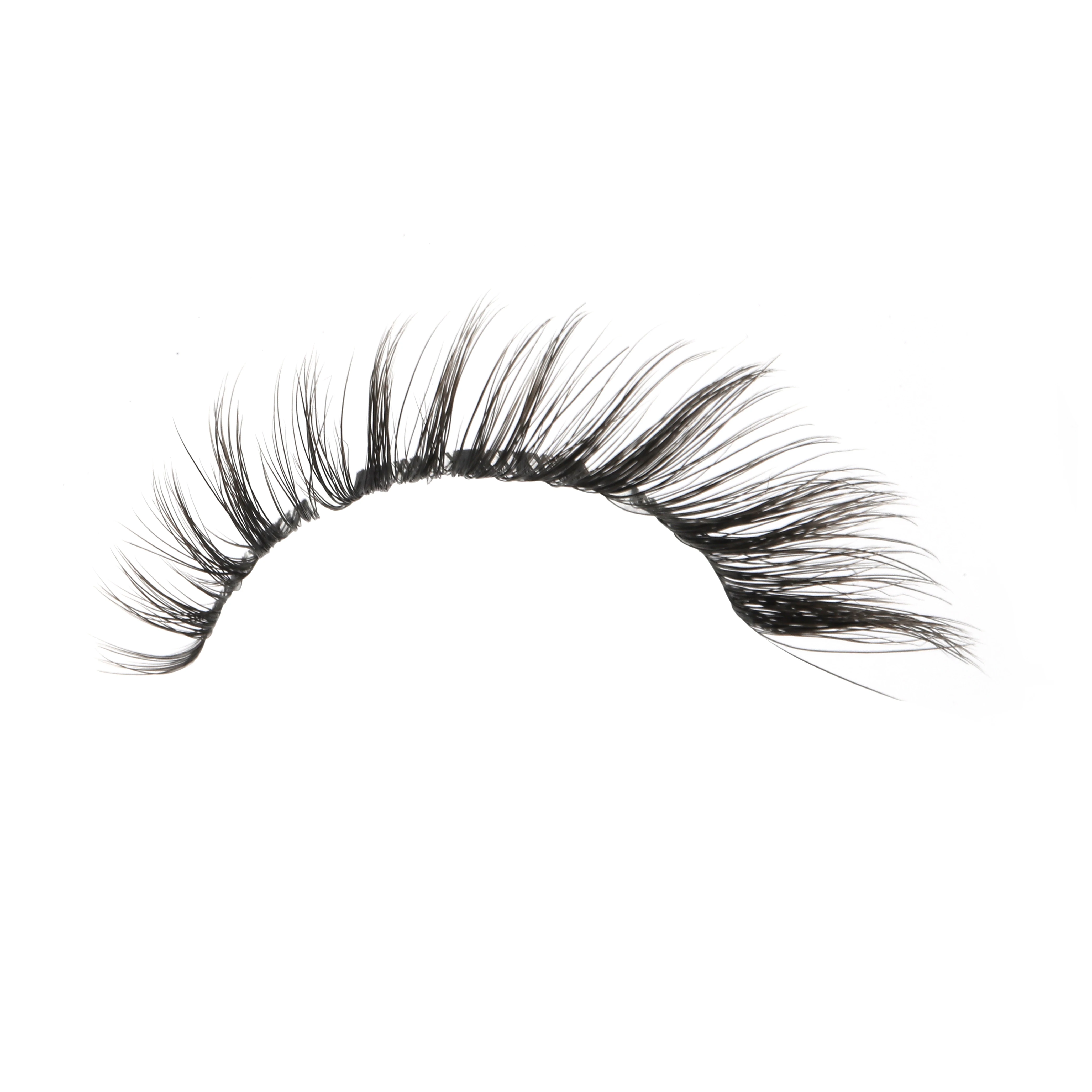 Worldbeauty 2024 New Trend Private Label Fox eye 3D effect layered Heat Resistant fiber faux mink lashes wholesale