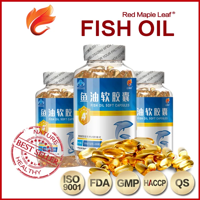 Red maple leaf production carp fish oil soft capsule private label