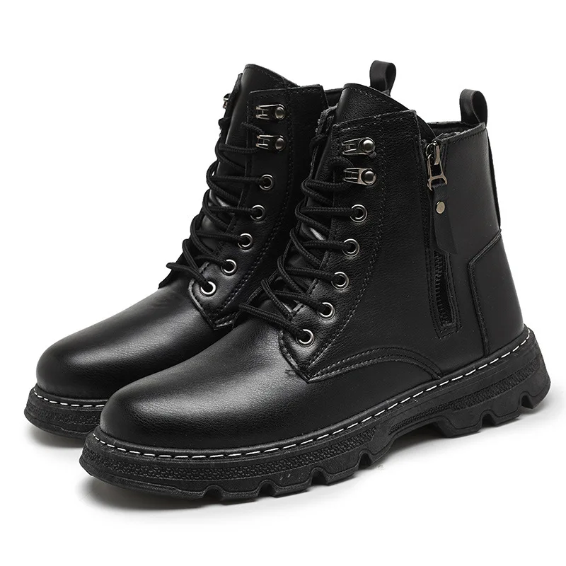 New Popular Style Hot Sale Anti-slip Genuine Leather Martins Boots Mens Hiking Shoes Boots For Men