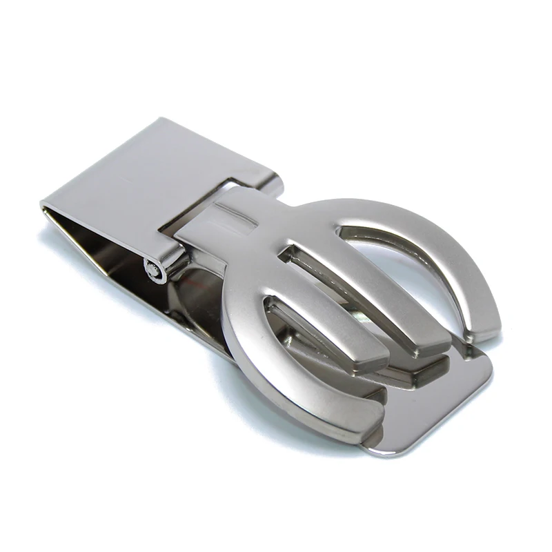 
Foldable New Euro Symbol Fashion Stainless Steel Clips Paper Wallet Business Bank Gifts Zinc Alloy Cash Clip Metal Money Clip 