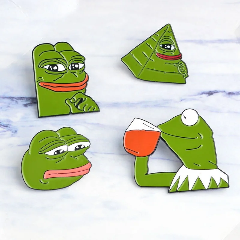 Brooches Pin Custom Pepe The Frog Metal Pins Badges Fashion Jewelry Cartoon Anime Pins