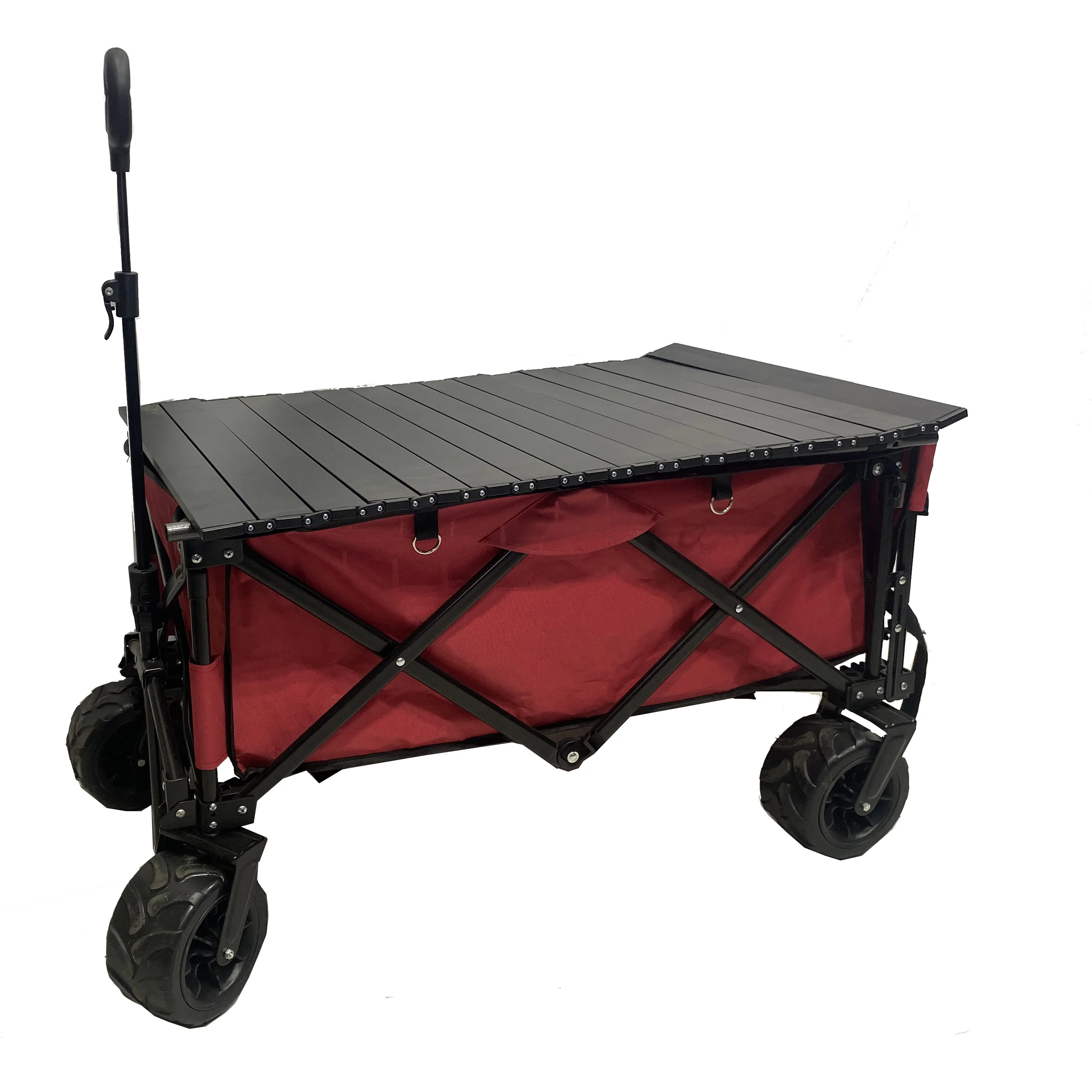 Деревянный красный Грузовой складной для хранения, пляжный садовый двор, детская тележка-тележка для детей