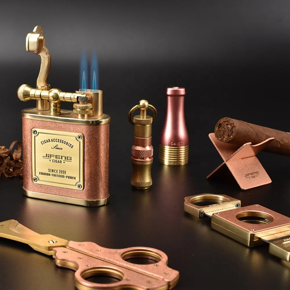 JIFENG JF-TZ240 роскошные медные в винтажном стиле уникальные металлические сигары 10 1 Набор плоскогубцев аксессуары для сигар подарочный набор