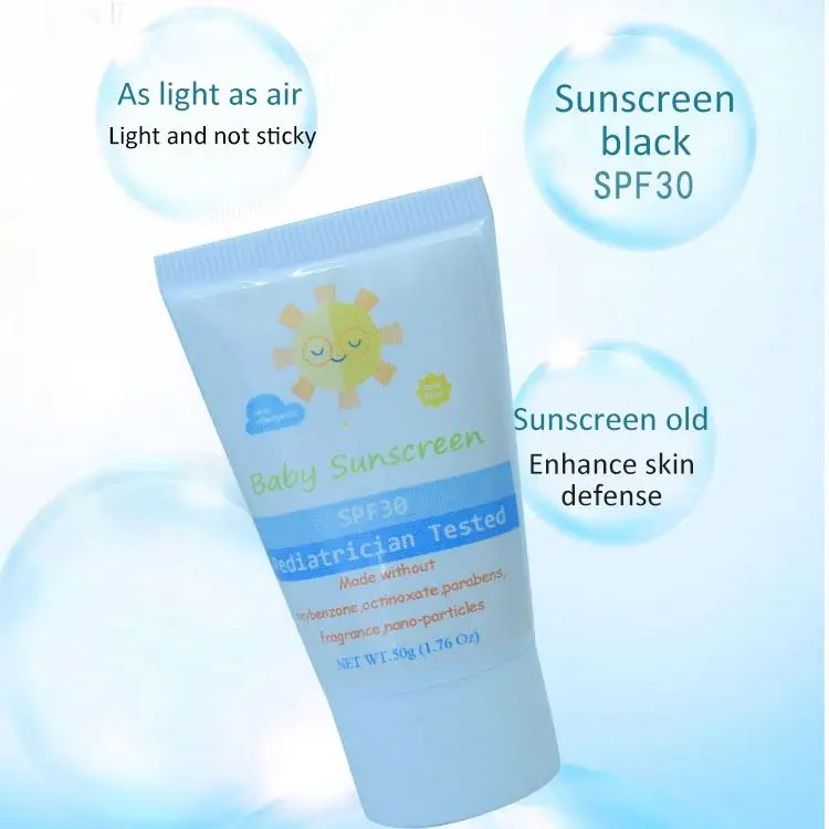 Фирменная торговая марка, натуральный органический Spf 30 40 50 Па, оксид кожи, оцинкованный тонированный минерал, детский солнцезащитный крем для лица и тела