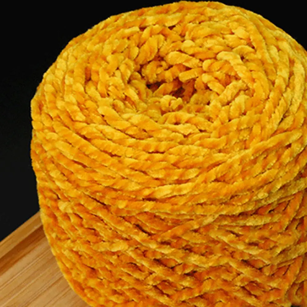 Soft thick velvet crochet yarns polyester Chenille yarn for diy hand knitted fabric art bag sweater doll hat scarf 200g