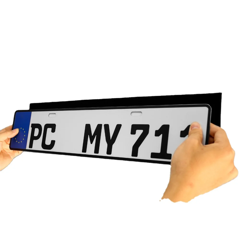 Outdoor car number plate holder fixing sticky pad license plate holder double sided hook and loop tape