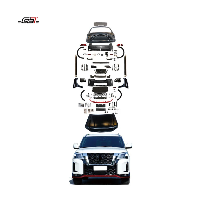 GBT Brand Products Patrol Y62 Upgrade To Nismo Body Kit For 2010-2019 Nissan Patrol Y62 Facelift Nismo Bumper Headlamp Parts