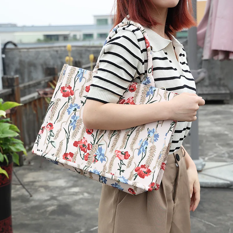 Printed Canvas Tote Bag