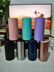 Reusable Insulated Double Wall Shaped Beer Can Cooler Steel Stainless Steel Koozie Can Cooler