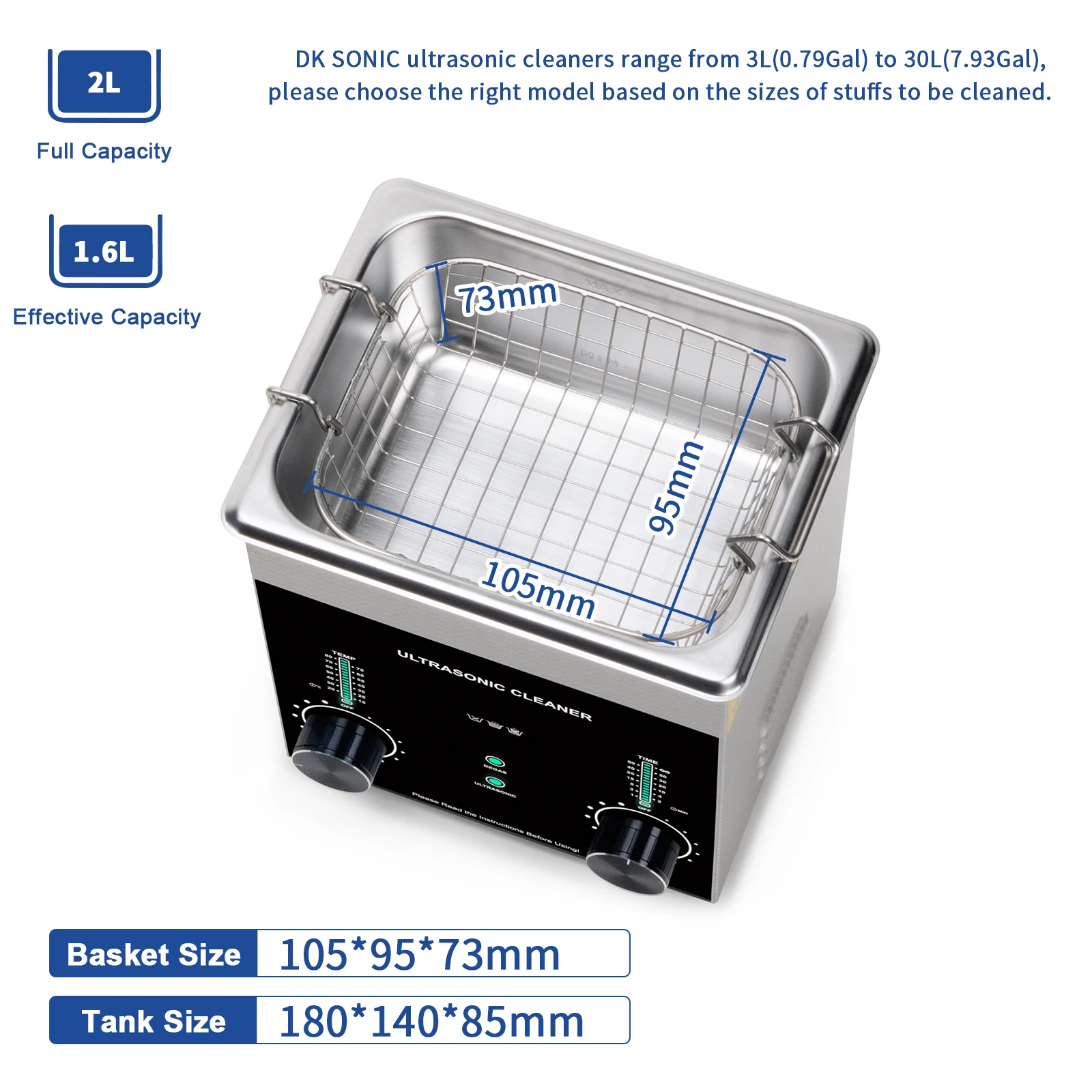 Ultrasonic Cleaner - 2L Ultrasonic Carburetor Cleaner,Sonic Cleaner,Ultrasound Gun,Lab Tool,Carburetor,Parts Cleaning Machine