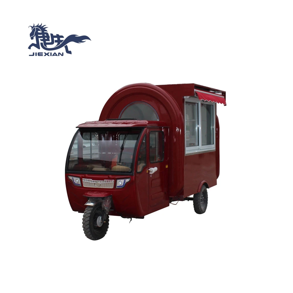 JX-FR220GH street fast food truck mobile fryer food cart electric tricycle with good price hot dog cart