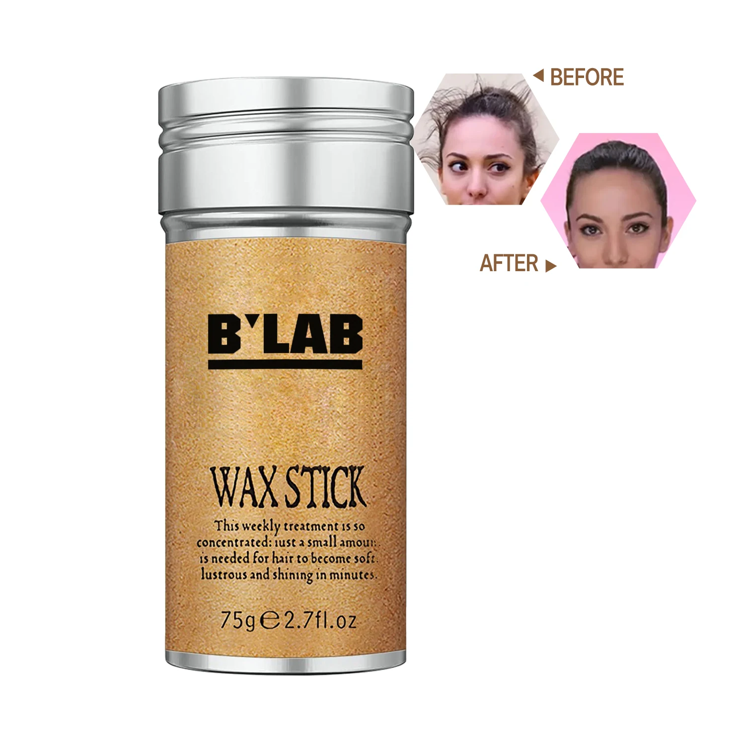 Private Label Hair Stick Wax for Edge Control Hair Styling Gel for Vegan Non Greasy Strong Hold Matte Clay for Hair Stick Wax