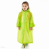 Rain Poncho for Waterproof, EVA Raincoats with Hood and Elastic Sleeves
