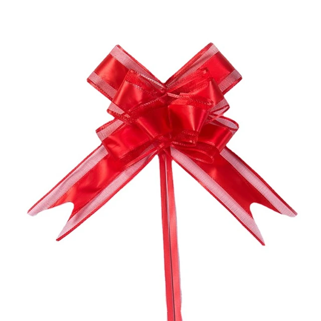 PP flower gift wrapping organza pull bow gift ribbon Christmas birthday decoration pull ribbon bows
