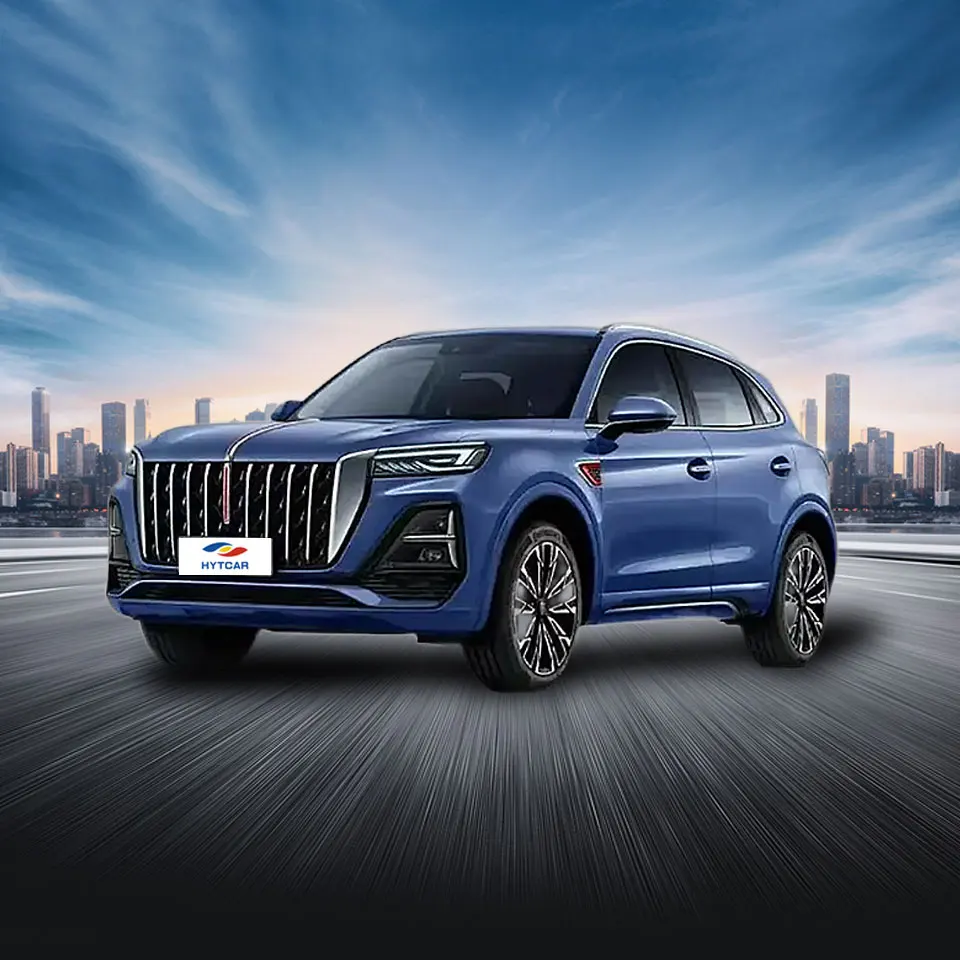 Hongqi HS5 Second-Hand Electric Auto Used Turbo Engine Car Leather Seats Automatic Gearbox Panoramic Sunroof FWD Drive EV ACC