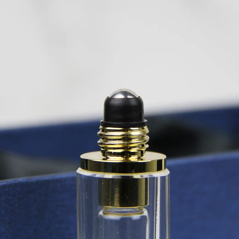Glass Crystal Roll On Deodorant Bottles Perfume Essential Oil Roller Bottles With Metal Roller Ball