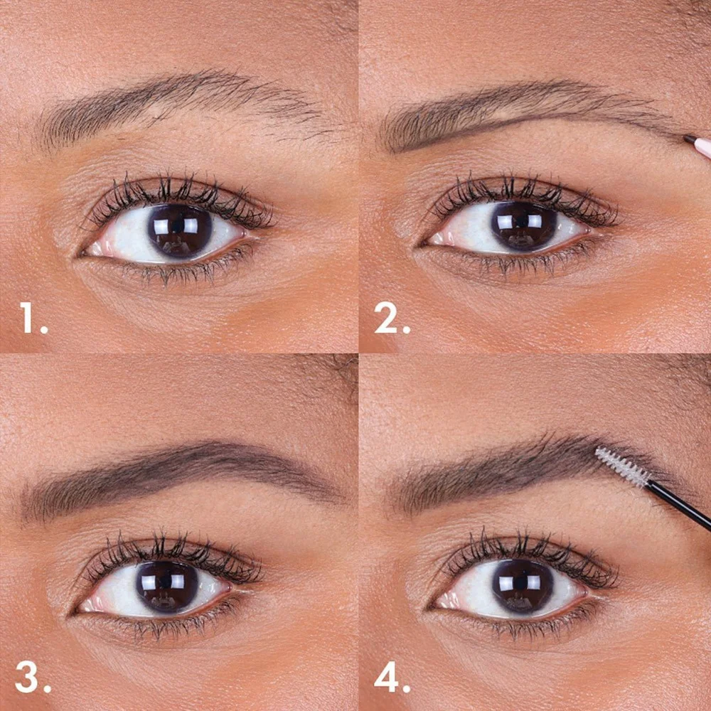 New Arrival 2 In 1 Eye Brow Pencil with Gel on The End Long-lasting Eyebrow Styling Sculpt Set Eye Brow Pencil and Brow Gel