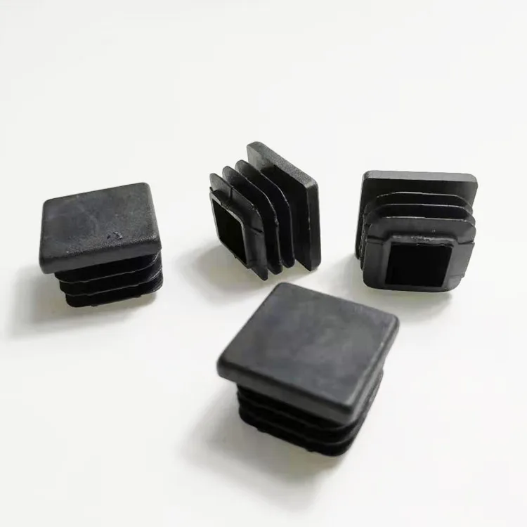 Longsan plastic factory supply 20x20mm Square Black Fittings Plastic Pipe Plug