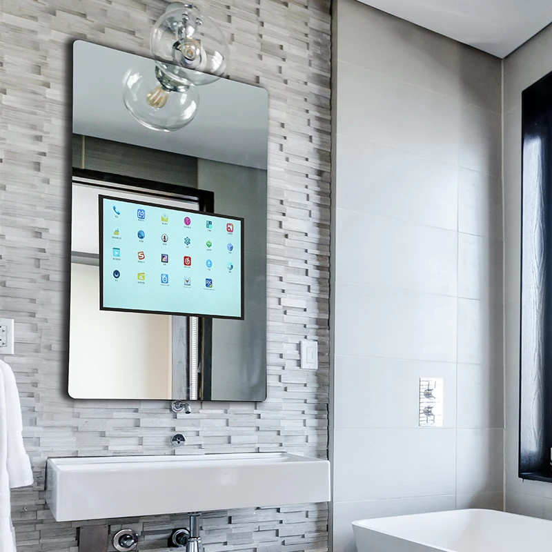 Factory wholesale android video weather forcast clock TV smart magic touch screen Black mirror tv show