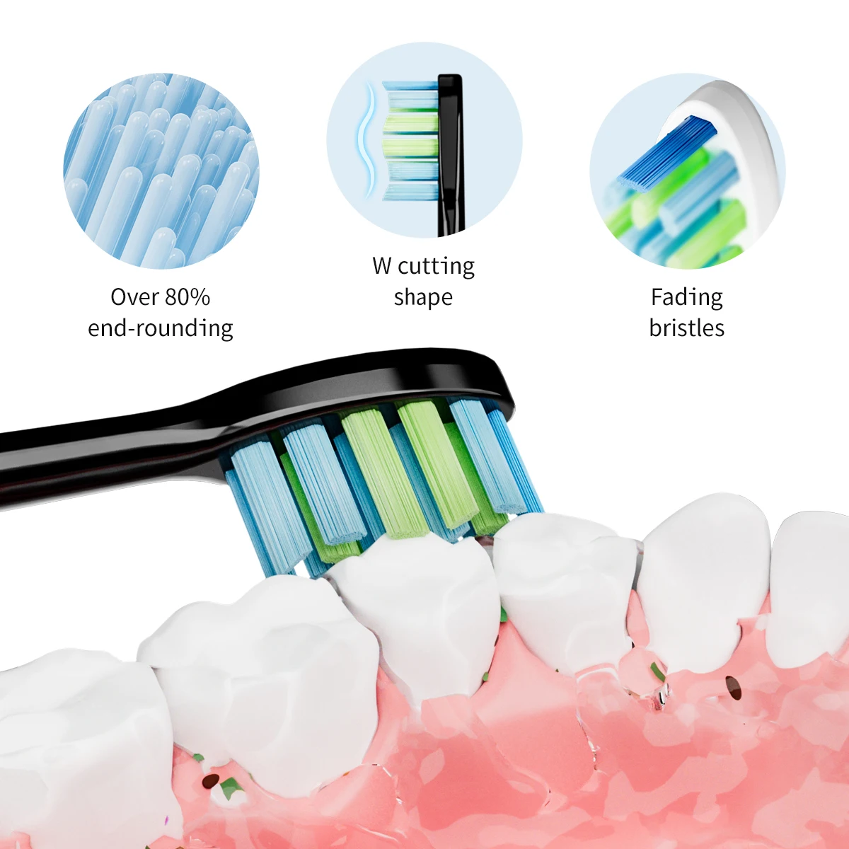 Rechargeable Travel Portable Sonic Electric Toothbrush 5 Working Modes IPX7 Soft Adult
