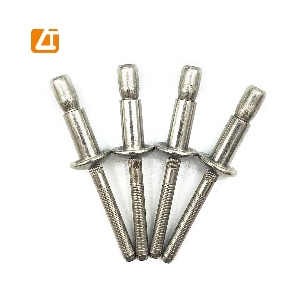 High strength countersunk head stainless steel interlock blind pop rivet