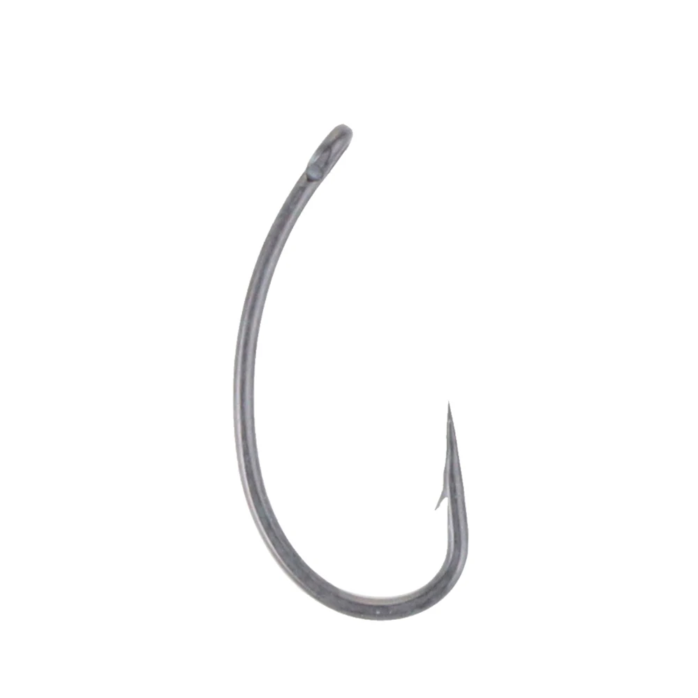 W.P.E 1PACK 2#-10# Brand Coating Matte Grey Carp Fishing Barbed Curve Shank Gripper Barbed Fishhooks