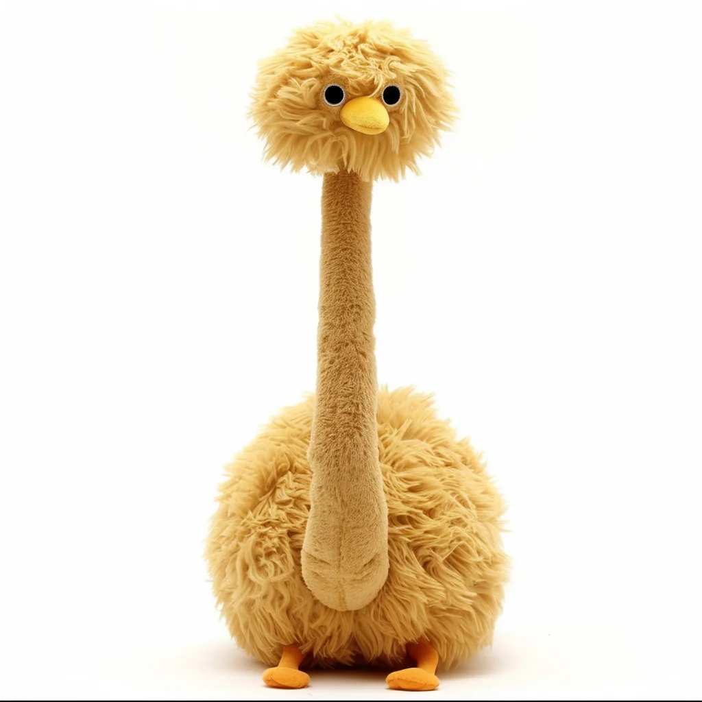 2024 Hot Custom Yellow Ostrich Doll Cartoon Doll Stuffed Animal Plush Toy Cute Little Ostrich doll