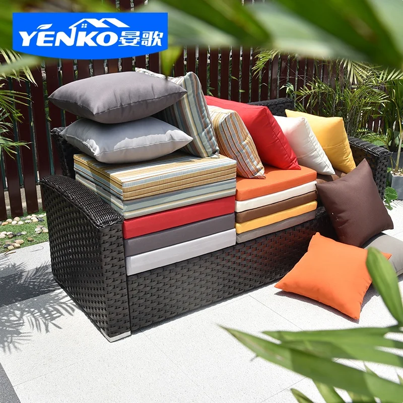 Patio rattan furniture waterproof custom seat cushion covers outdoor cushions & pillow case  floor cushions home decorate