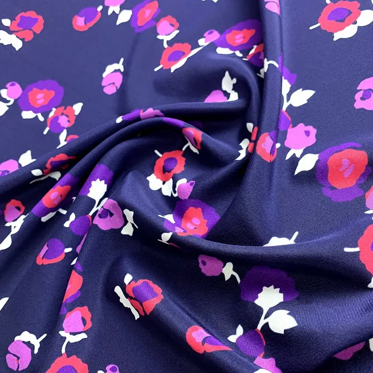 Wholesale  silk crepe fabric 16mm Crepe silk Printed Silk Fabric