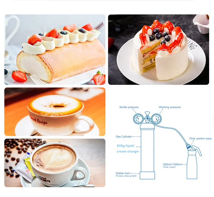 Bmax 640g Whipped Cream Chargers Gas Cylinder 6pcs/Box Cream Chargers UK Free Shipping