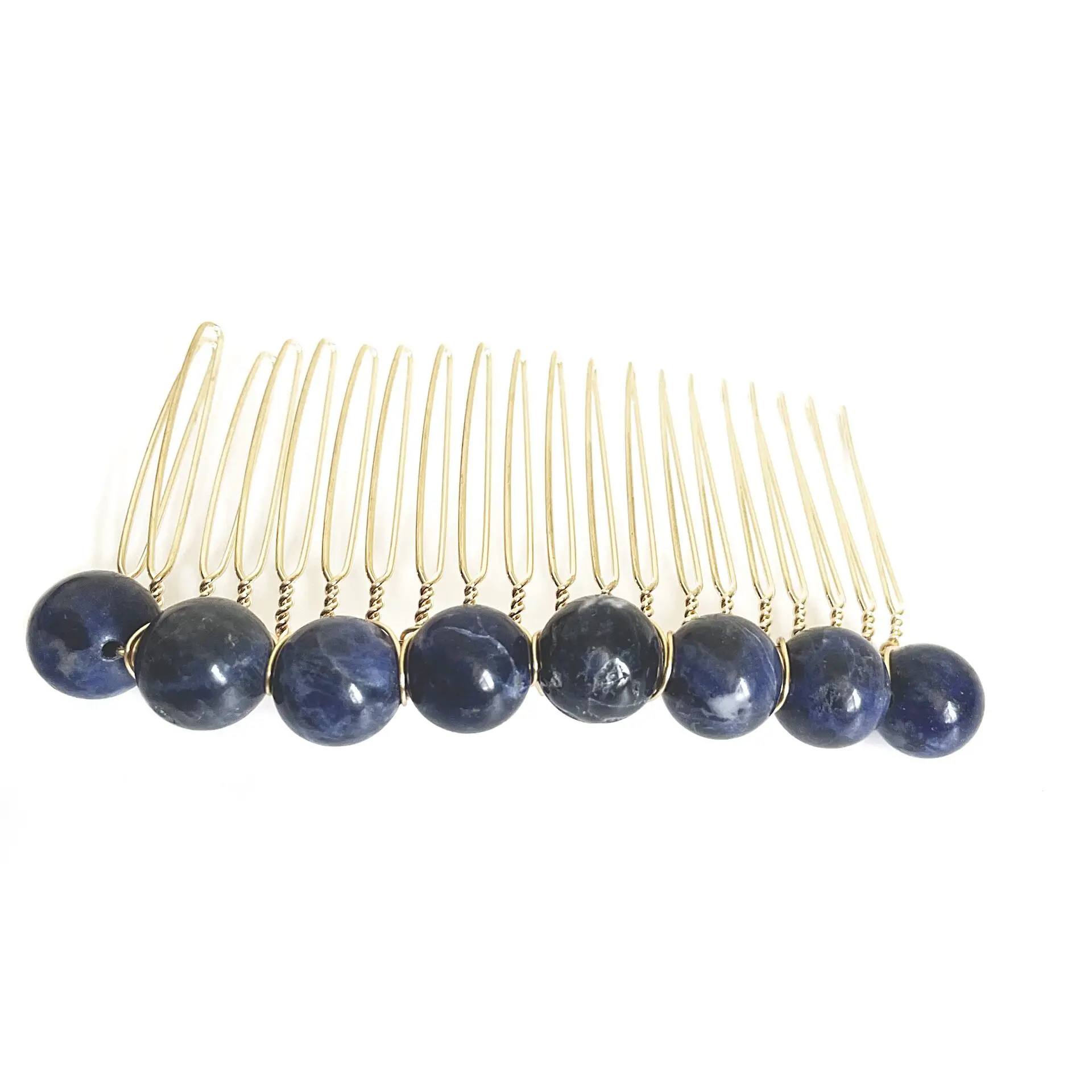 High Quality Natural Stone Handcrafted Winding Hairpin Headpieces Insert Comb Accessories As A Fashion Gift For Women Girls