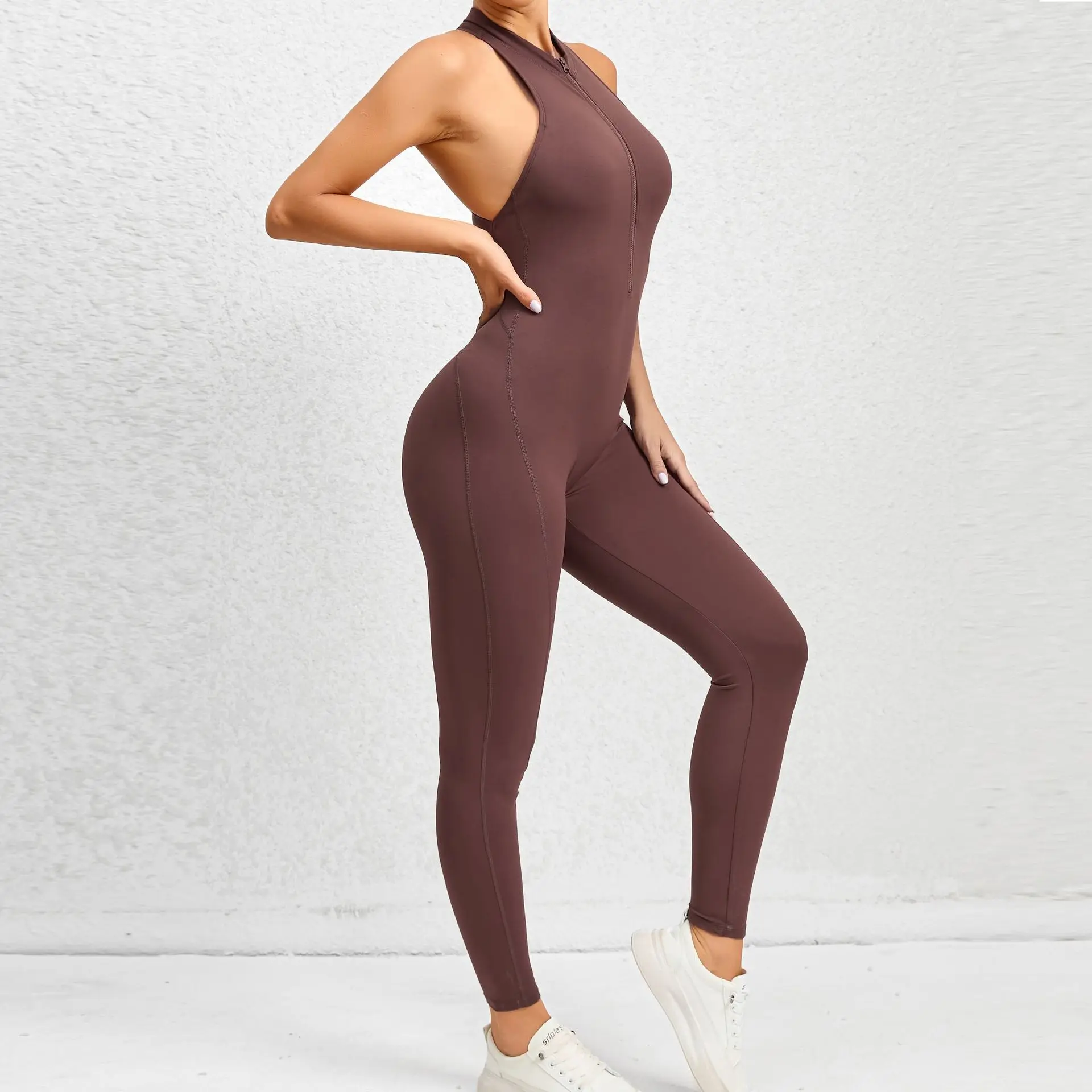 Fitness Yoga Sets Women Jumpsuit Sleeveless Tracksuit Black Sports Shorts Backless Cross Bodysuit Sportswear Gym Clothing